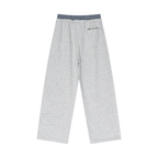 Plaid Contrast Waist Pants